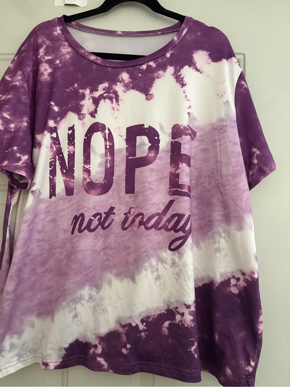 NOPE Not Today Purple Tie-Dye Women's Tee
